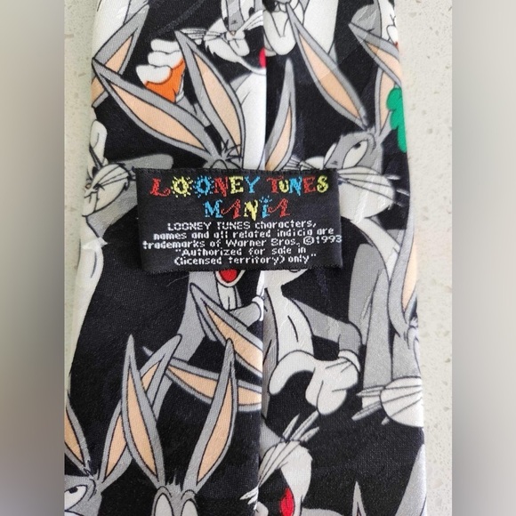 Vintage Looney Tunes Mania Mens Tie Necktie Bugs Bunny - Picture 5 of 8